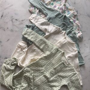 Magnetic Me 4 Pack Footie - Green, White, and Patterned